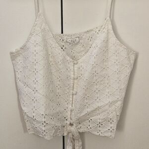SAGE eyelet top with adjustable straps